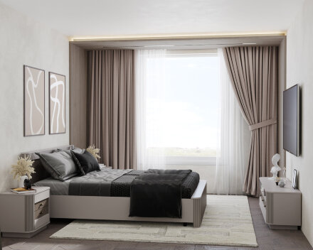 Модульная спальня Фантазия, Кашемир патина  