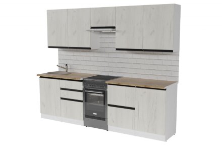 Кухонный гарнитур Амели мега, 250 см 