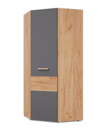 Шкаф угловой Виора, Дуб золотой/графит 